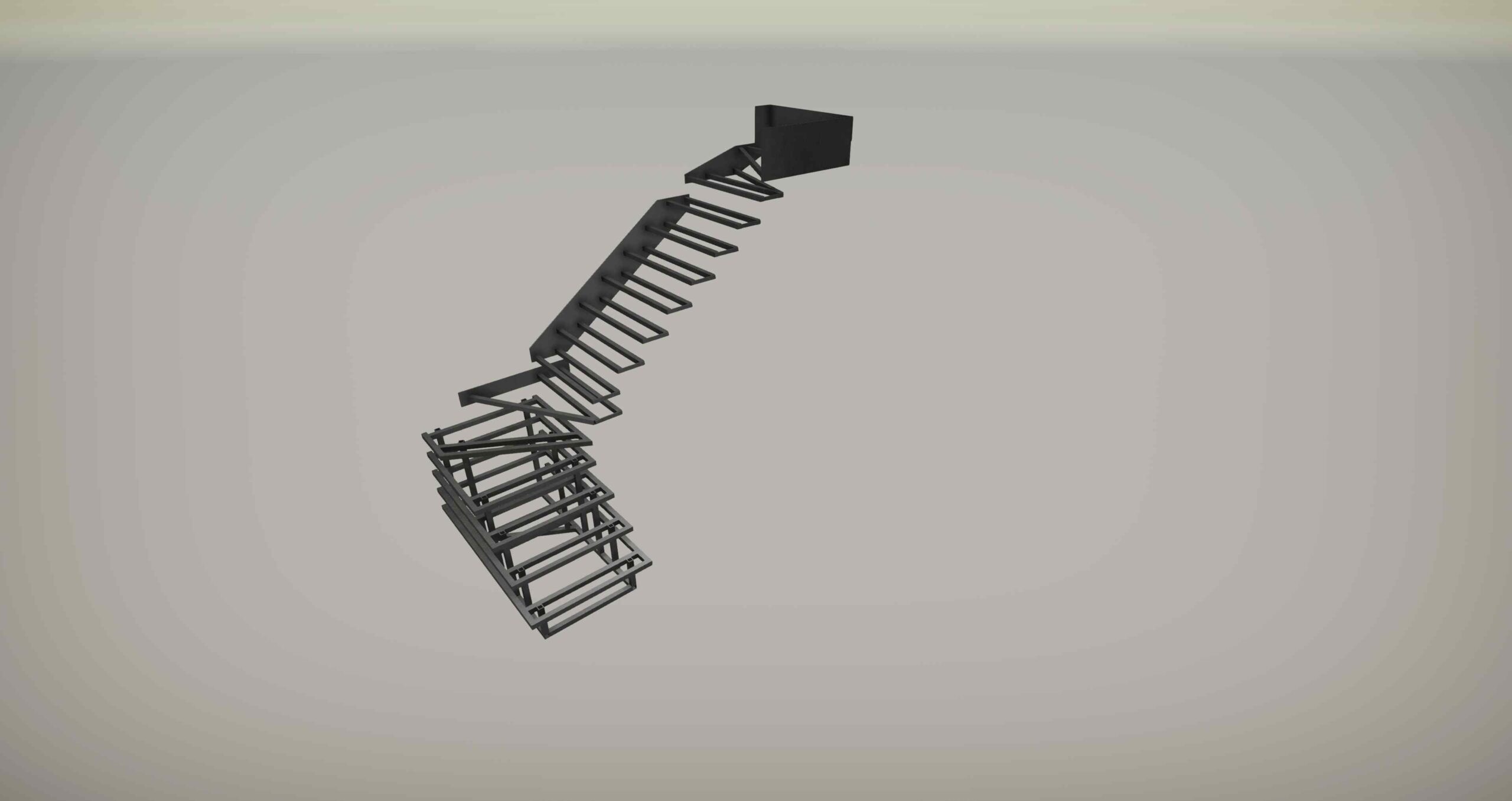 Technical drawing of staircase