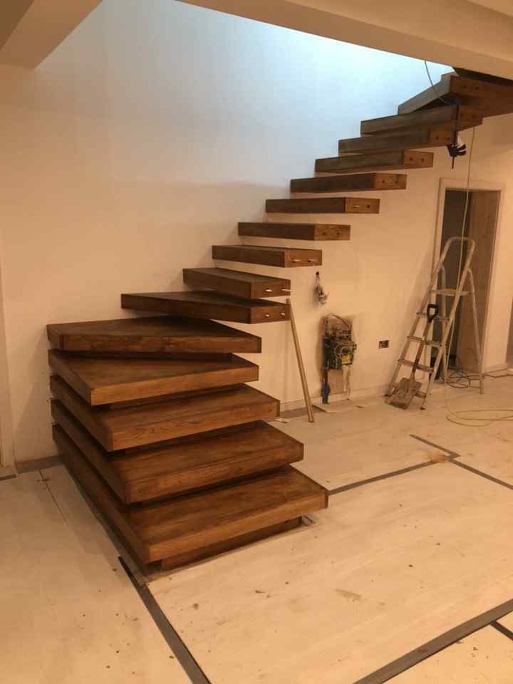 Floating staircase work in progress