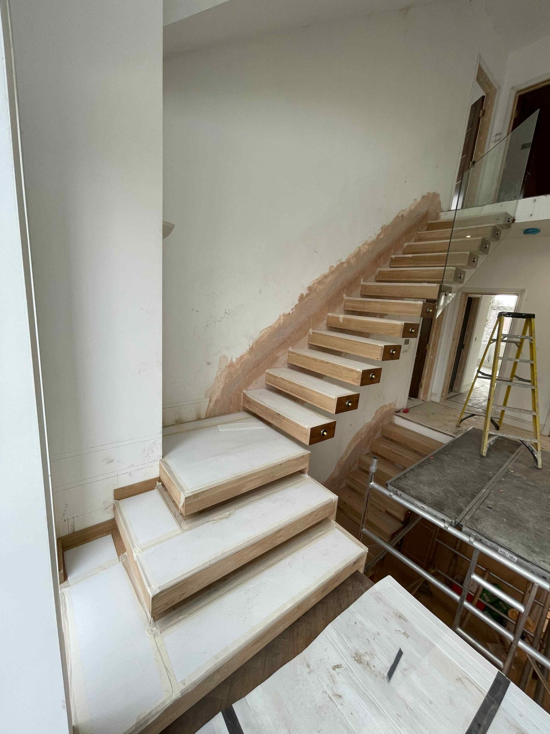 floating staircase work in progress